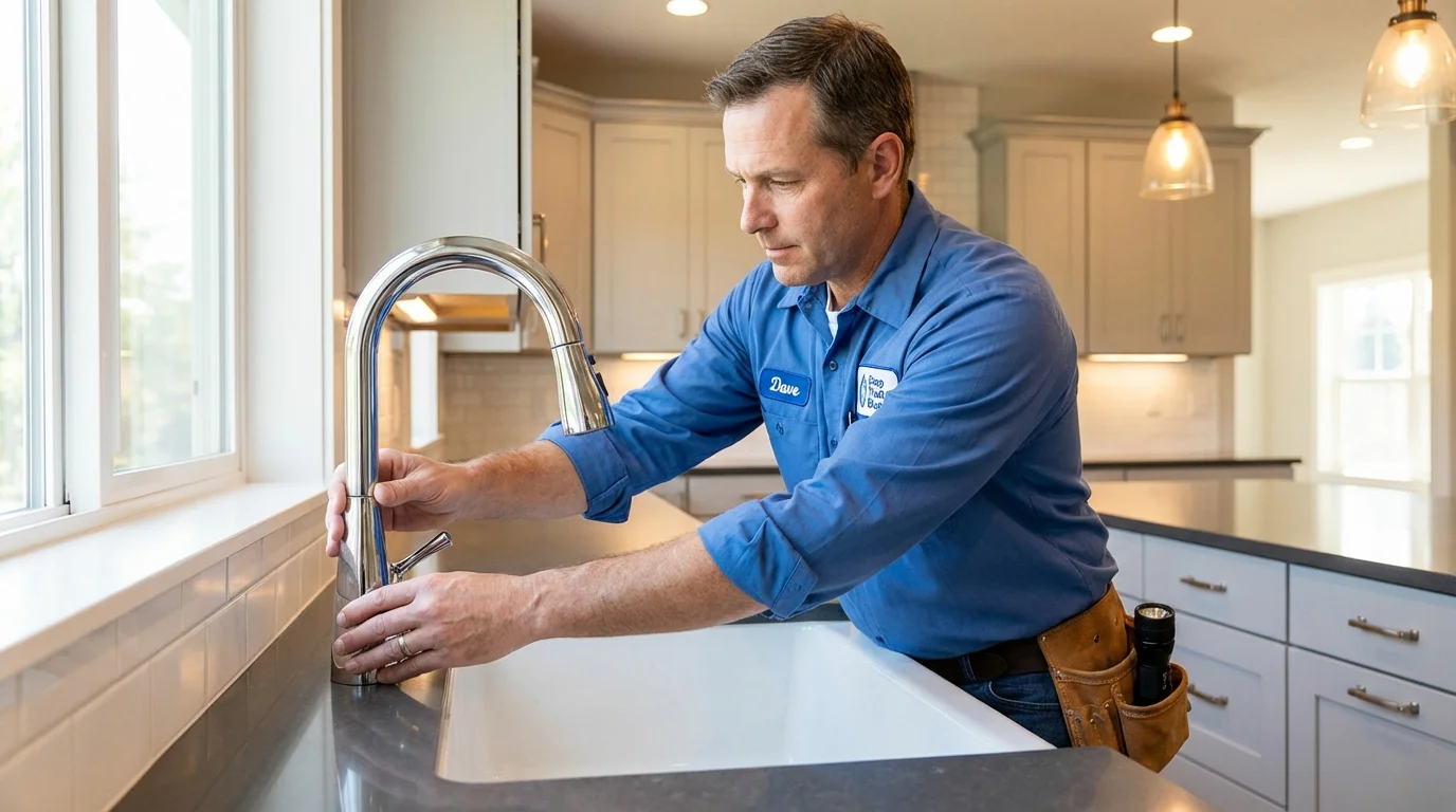 Kitchen faucet installation by Johns Plumbing LLC in Keansburg