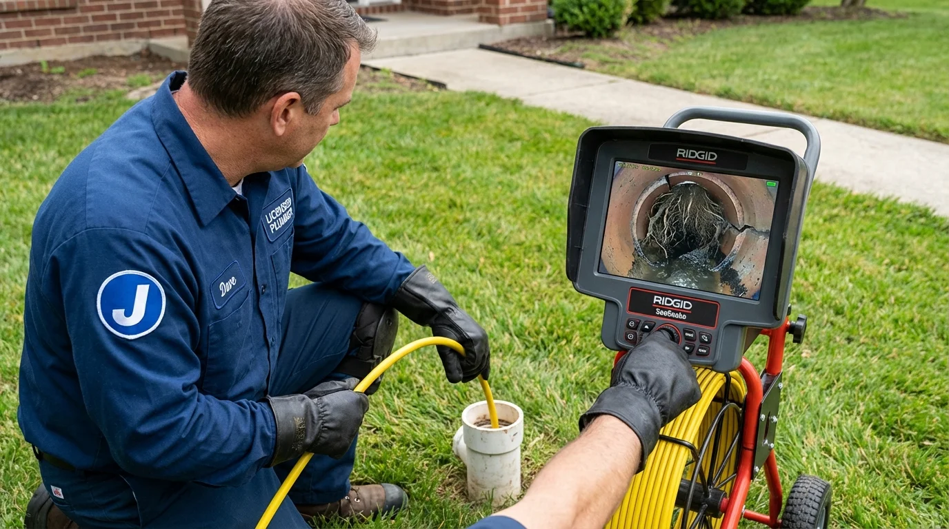 Sewer camera inspection being performed by Johns Plumbing LLC in Keansburg